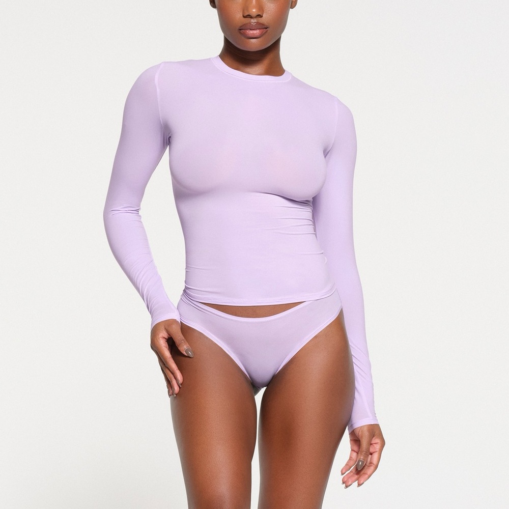 SKIMS Lavender Long Sleeve Blouse